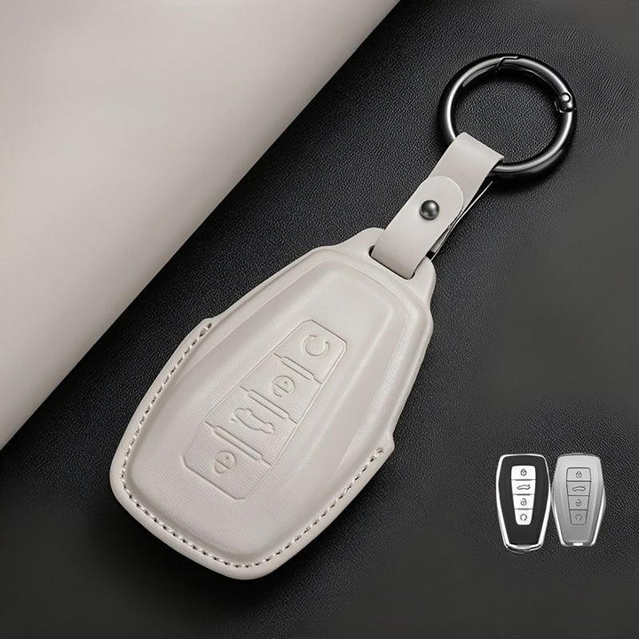Leather Car Key Fob Cover for Geely - Geelyevs