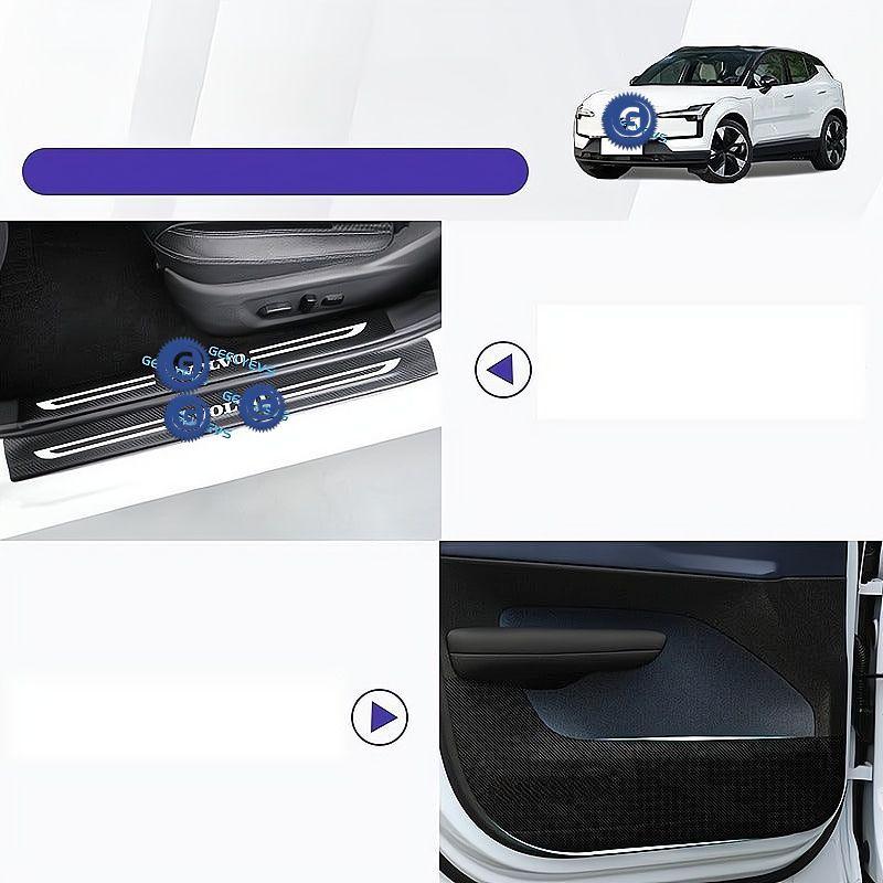 Car Door Sill Protectors and Anti-kick Mat for Volvo EX30 - Geelyevs
