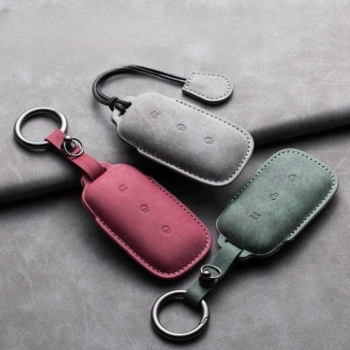 Suede Leather Key Holder for Geely ex5 - Geelyevs
