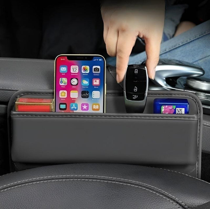 Leather Car Seat Sewn Gap Crevice Slot Storage Box - Geelyevs