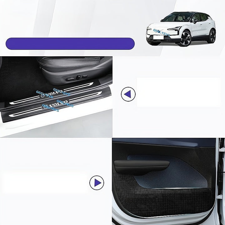 Car Door Sill Protectors and Anti-kick Mat for Volvo EX30 - Geelyevs