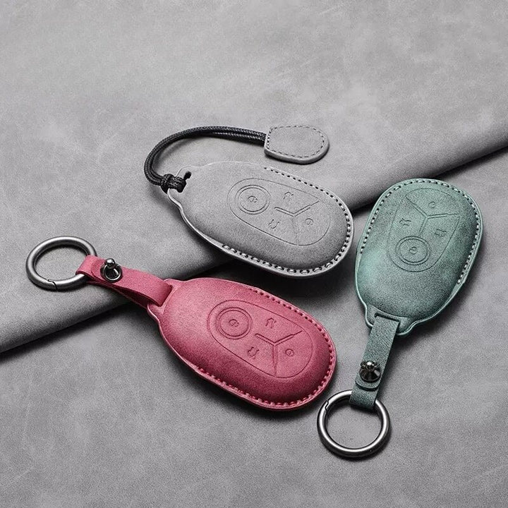 Suede Leather Key Holder for Geely EX2