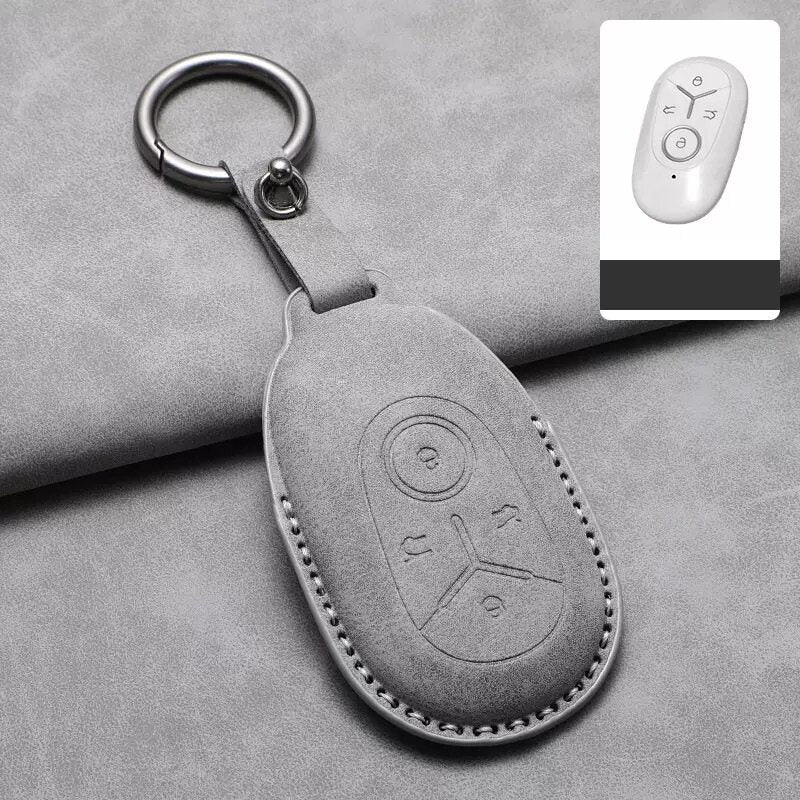Suede Leather Key Holder for Geely EX2