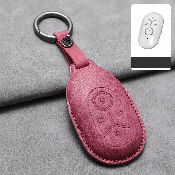 Suede Leather Key Holder for Geely EX2